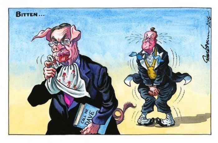 La prensa británica se mofa de Cameron y su 'Piggate'