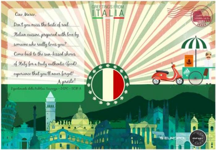 Europol envía postales veraniegas a los criminales más buscados para que vuelvan a sus países