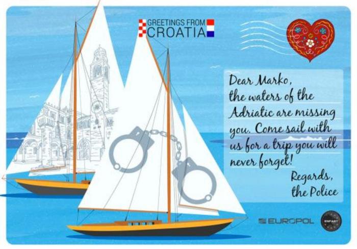 Europol envía postales veraniegas a los criminales más buscados para que vuelvan a sus países