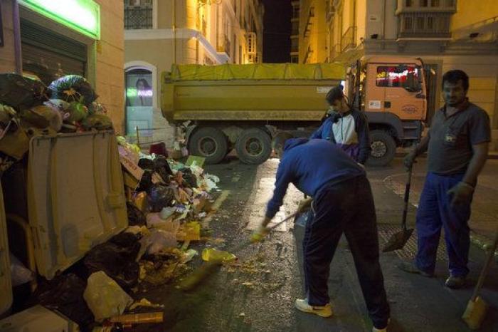 Las imágenes más impactantes de la huelga de basura de Málaga