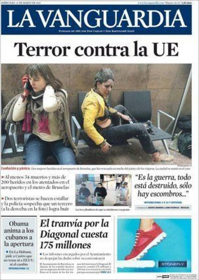 Las portadas de la prensa tras los atentados en Bruselas