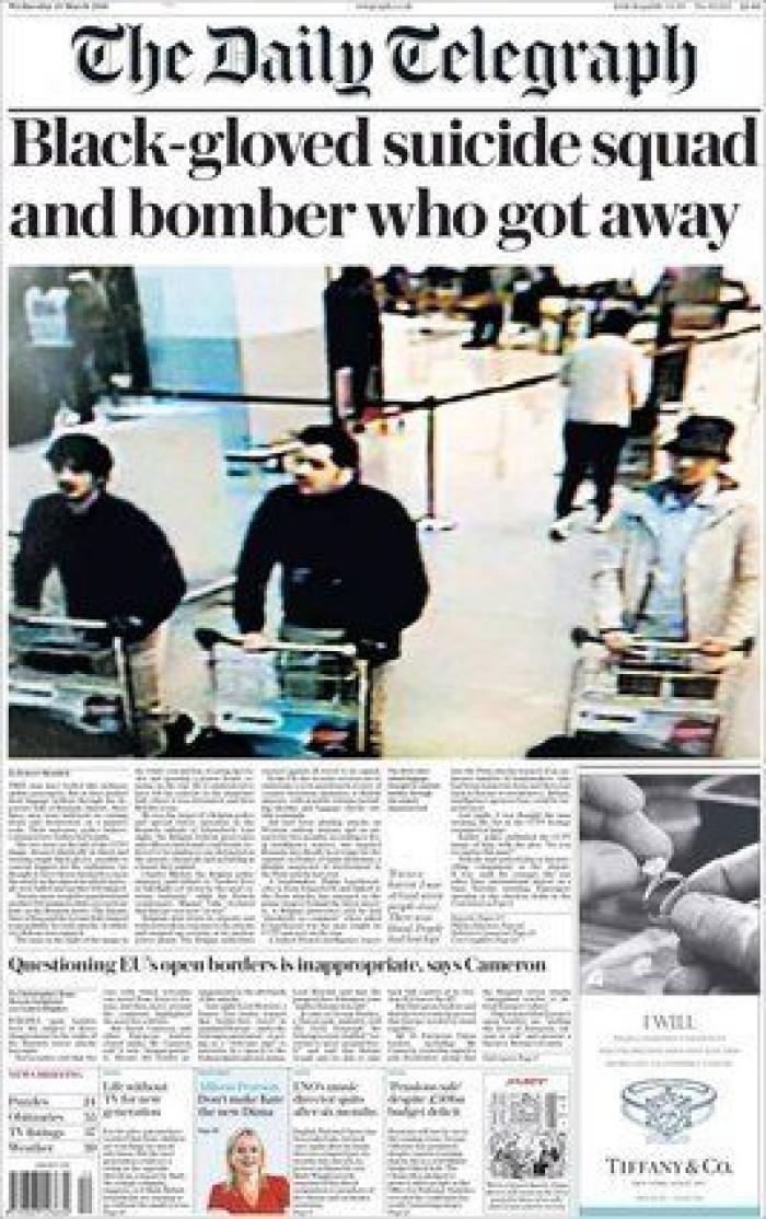Las portadas de la prensa tras los atentados en Bruselas