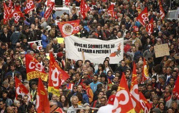 Disturbios en Francia durante la huelga general contra la reforma laboral de Hollande
