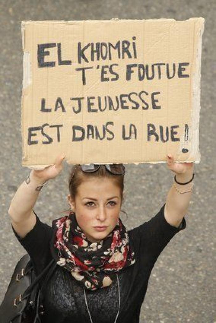 Disturbios en Francia durante la huelga general contra la reforma laboral de Hollande