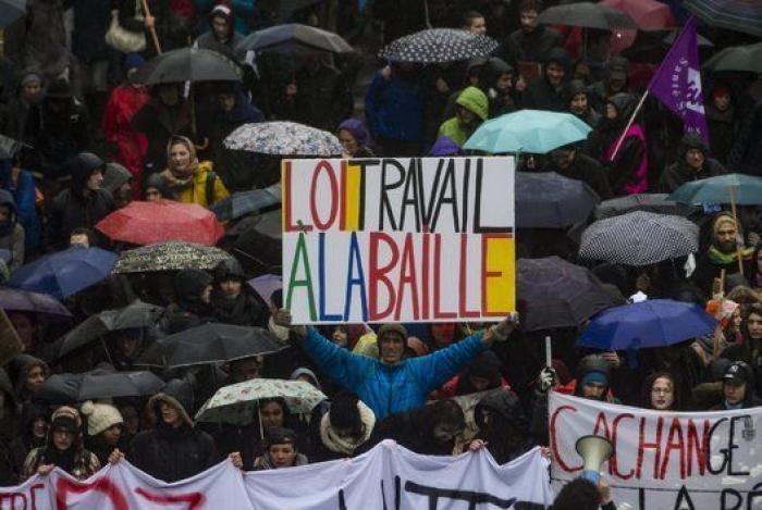 Disturbios en Francia durante la huelga general contra la reforma laboral de Hollande