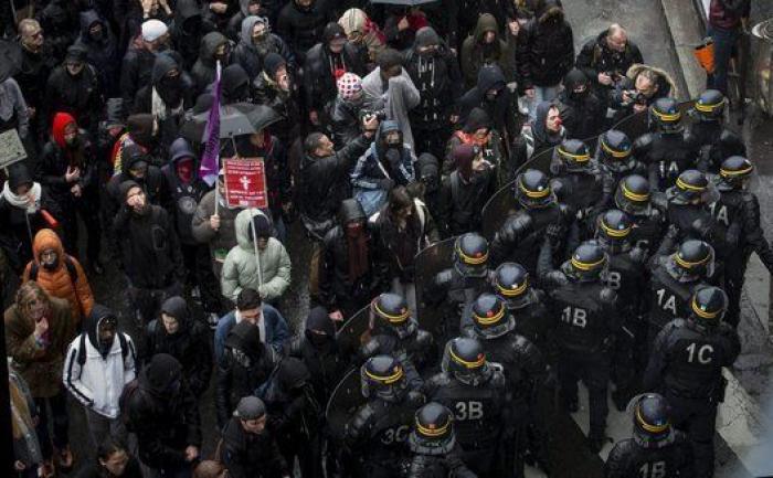 Disturbios en Francia durante la huelga general contra la reforma laboral de Hollande