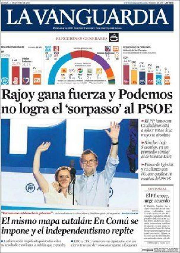 Las portadas de la victoria electoral del PP