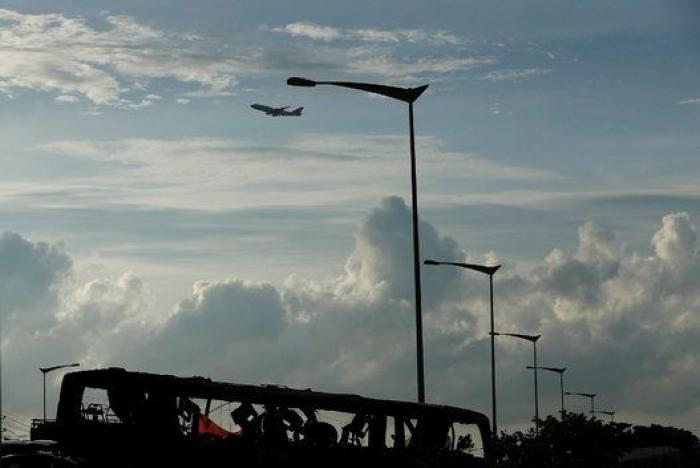 Un atardecer en Brasilia entre otras fotos de este martes
