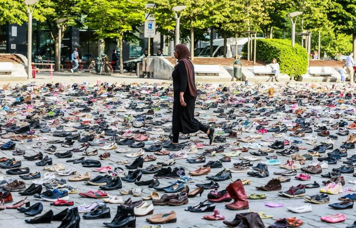 Zapatos por la paz en Oriente Medio