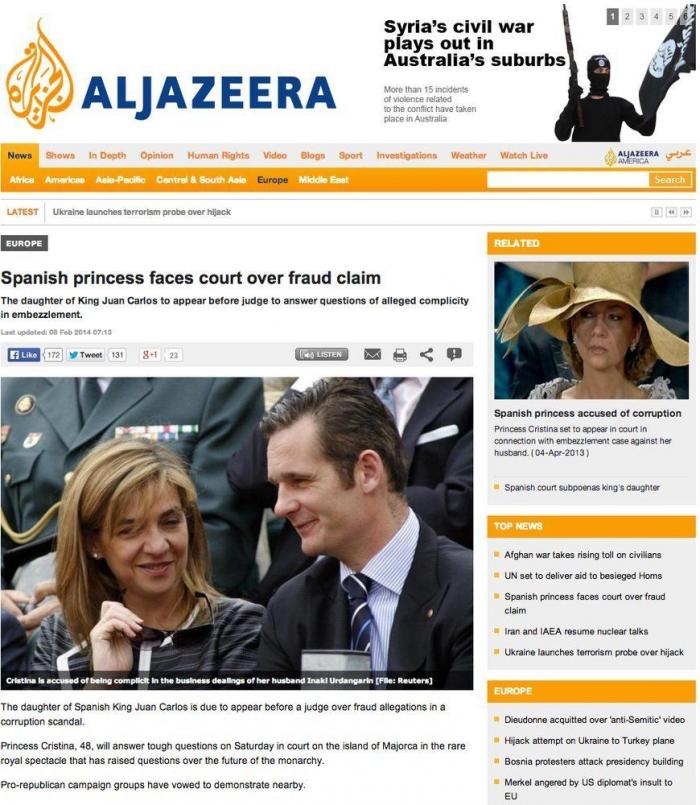 Los medios extranjeros, sobre la infanta: "El daño significativo a la corona está hecho"