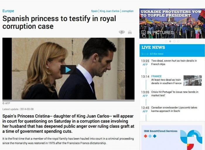 Los medios extranjeros, sobre la infanta: "El daño significativo a la corona está hecho"