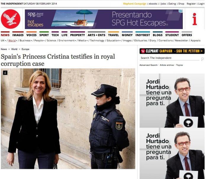 Los medios extranjeros, sobre la infanta: "El daño significativo a la corona está hecho"