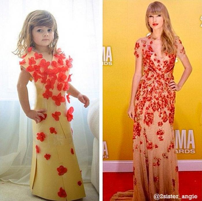 Los preciosos vestidos de papel que esta niña de 4 años crea con su madre (FOTOS)