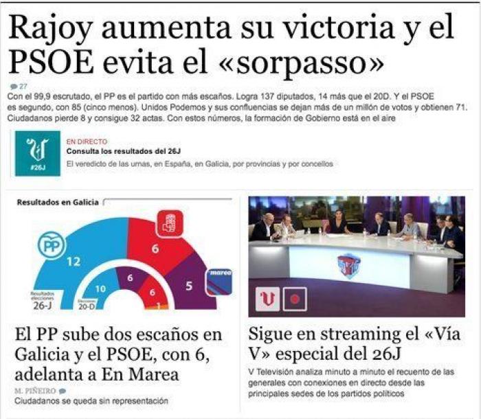 Así ve los resultados de las elecciones la prensa digital