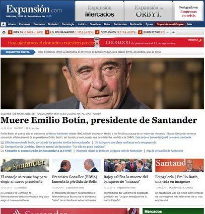 Botín, "el banquero más poderoso de Europa" según la prensa internacional