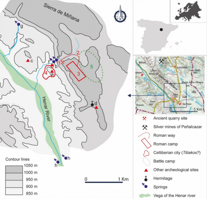 Mapa esquemático del asentamiento.