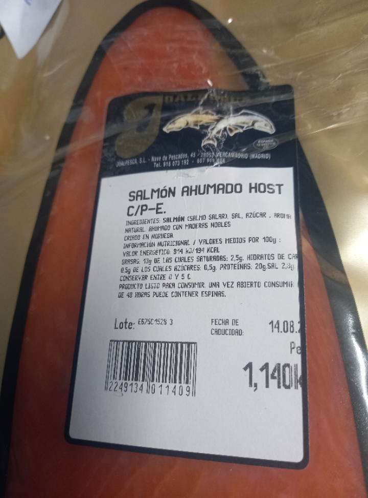Imagen del salmón ahumado afectado por la alerta alimentaria