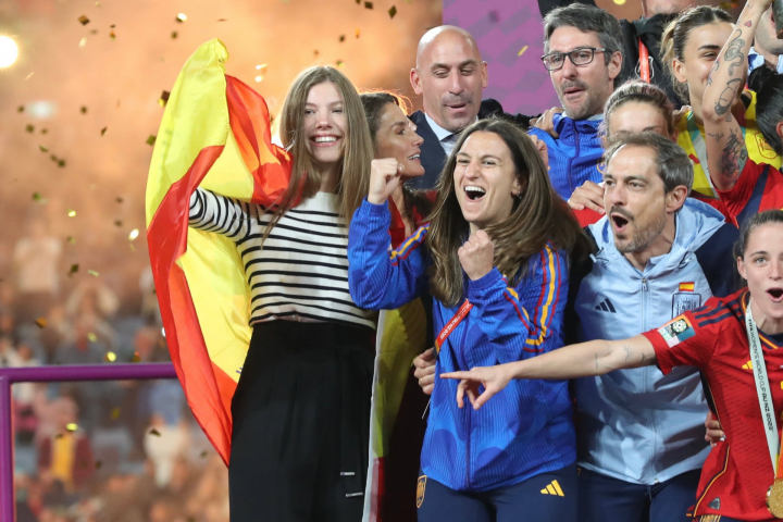 La infanta Sofía, en la final del Mundial de fútbol femenino.