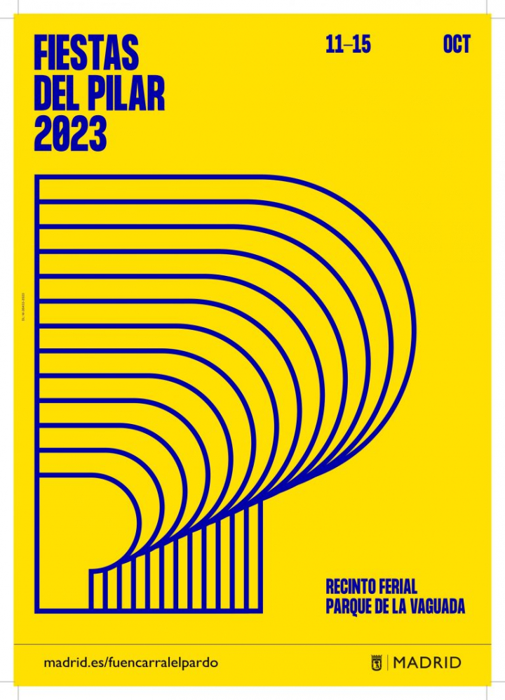 Cartel de las fiestas del barrio del Pilar 2023.