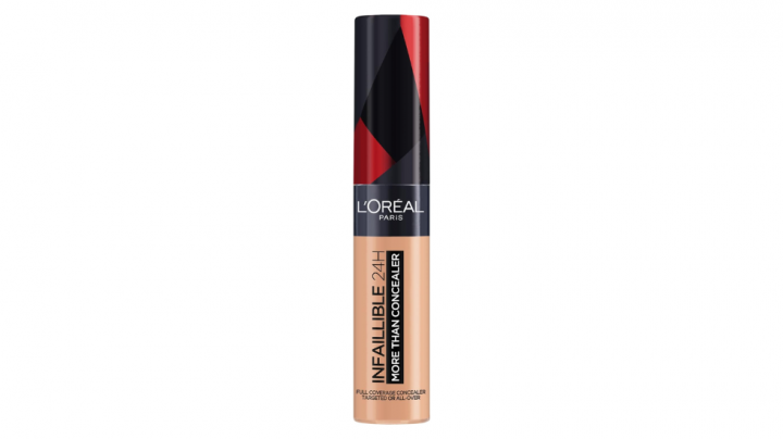 Corrector de maquillaje de L'Oréal Paris con aplicador XXL, para utilizar como antiojeras o como base.