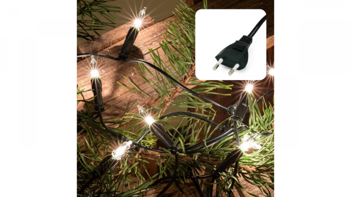 Guirnalda de luces navideñas de color blanco