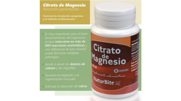 Beneficios del citrato de magnesio NaturBite.