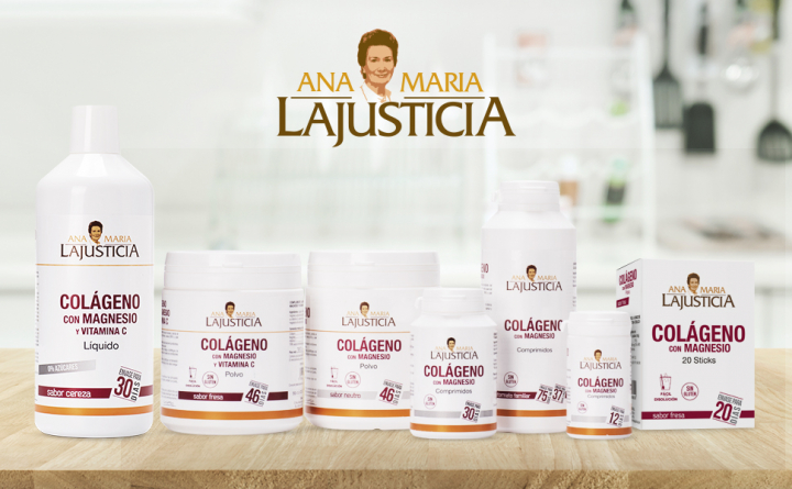 Colágeno Ana María Lajusticia en varias presentaciones y formatos.
