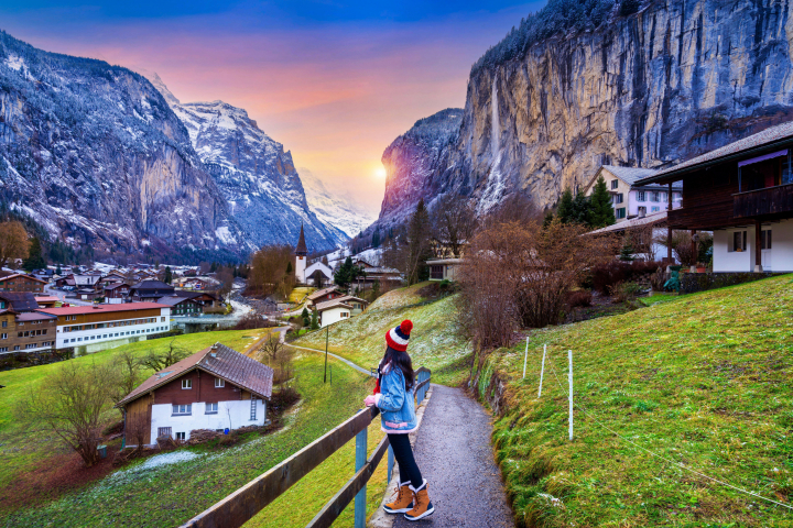 alt="alt="Lauterbrunnen, en Suiza.""