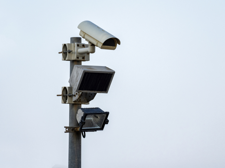 Cámaras de vigilancia.