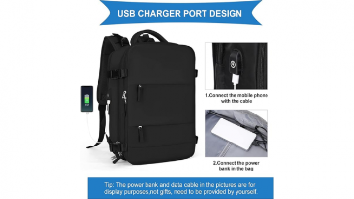 Mochila para no facturar equipaje en el avión.