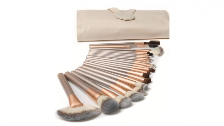 Estuche de viaje para guardar hasta 18 pinceles de maquillaje