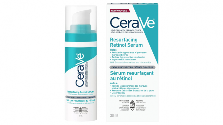 Sérum con retinol de CeraVé, sin fragancia, mejora el tono de la piel