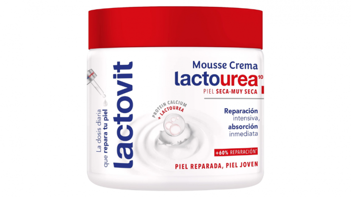 Crema hidratante Lactovit para pieles muy secas, apta para rostro y cuerpo (400 ml).