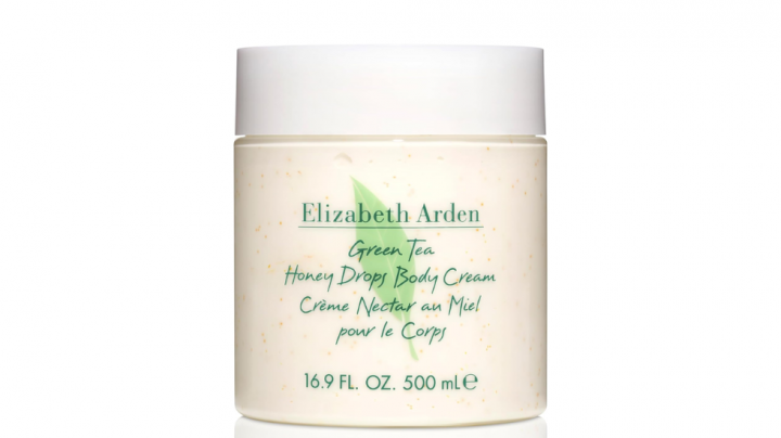 Crema para piel seca con té verde y gotas de miel natural de Elizabeth Arden (500 ml).