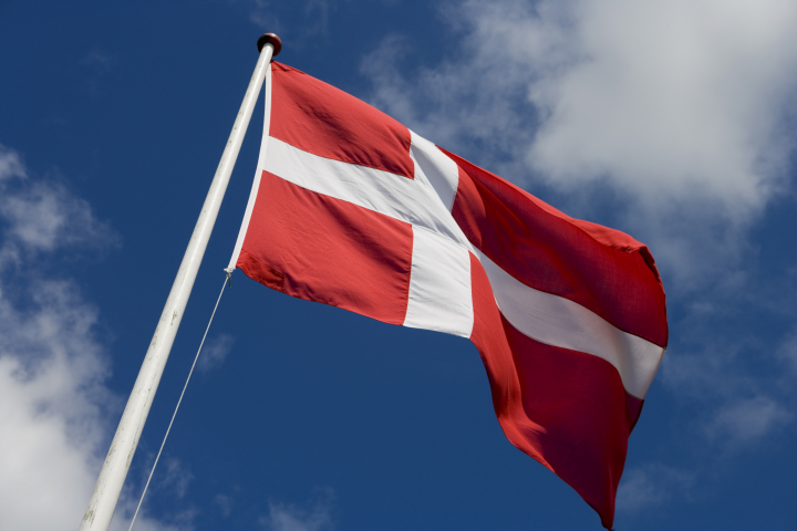 Bandera de Dinamarca.