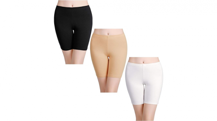 Lote de tres leegings boxer antirozaduras fabricados en algodón y en varios colores