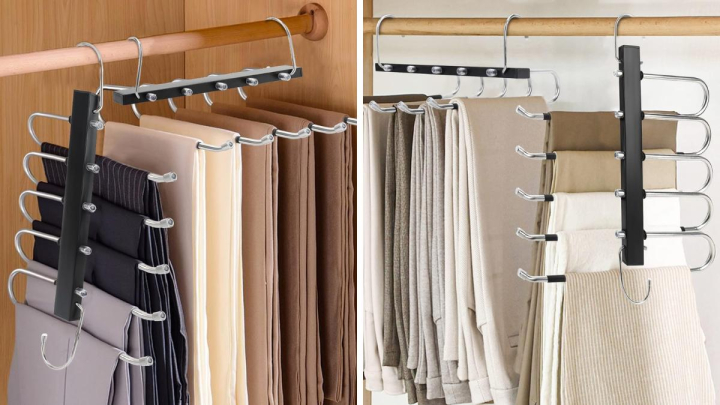 Perchas para ahorrar espacio en el armario