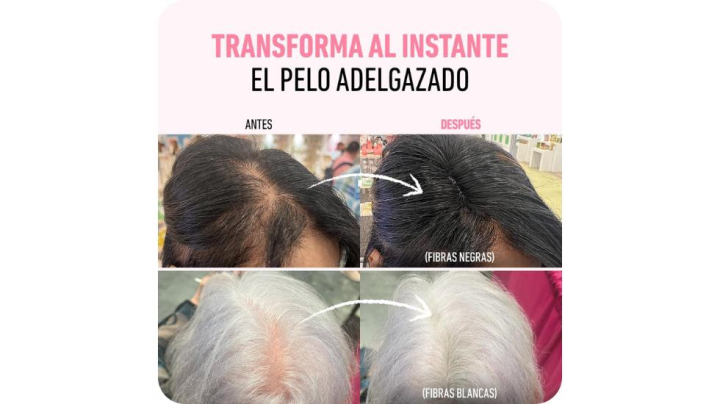 Resultados del polvo para rellenar el cabello de Amazon