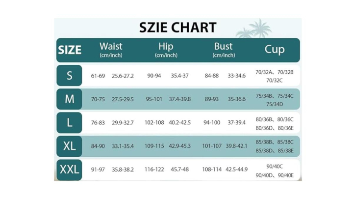 Las tallas del bañador reductor de barrigas popular de Amazon