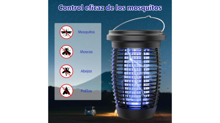 Esta es una lámpara mosquitos que sirve para matar diferentes tipos de insectos.