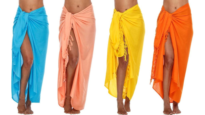Estos son todos los colores en que se puede comprar este pareo para la playa