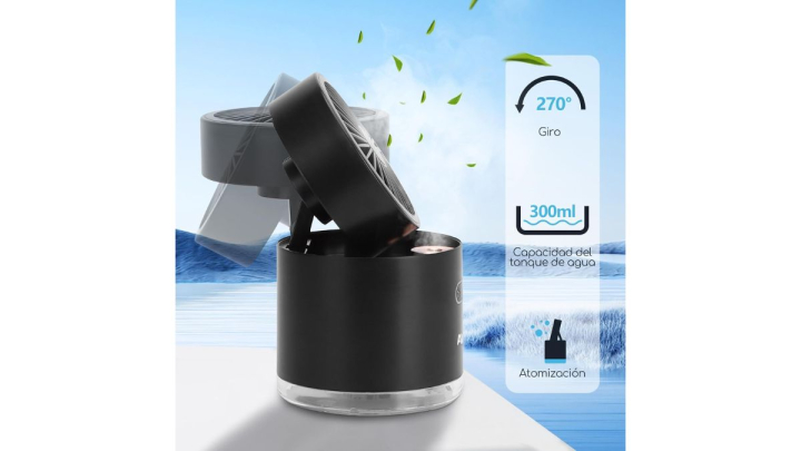 Este es uno de los ventiladores nebulizadores más compactos del mercado y se puede comprar en Amazon