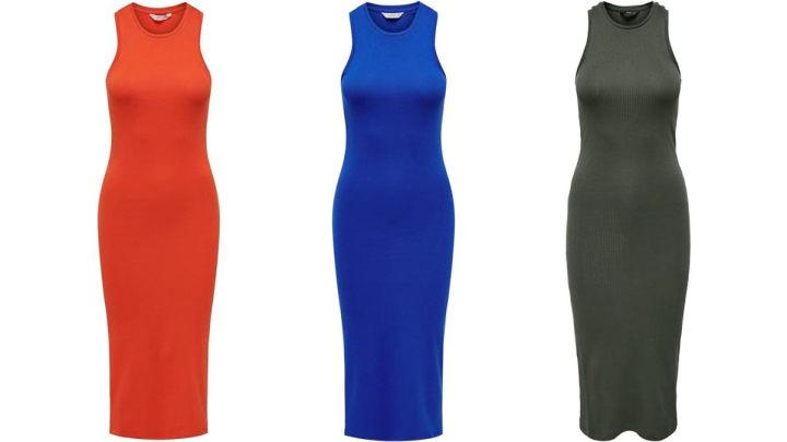 Diferentes vestidos básicos para el verano en diferentes colores