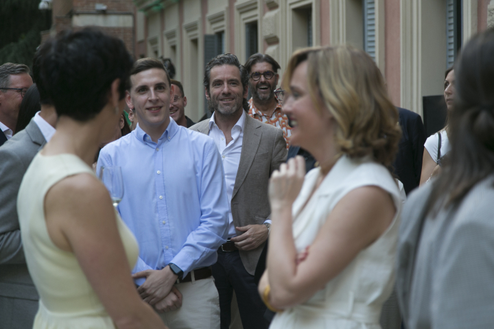 Pilar Alegría, Elma Saiz y Borja Semper.