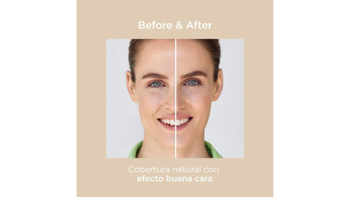 El protector solar facial de Isdin aporta color a la cara para un maquillaje natural