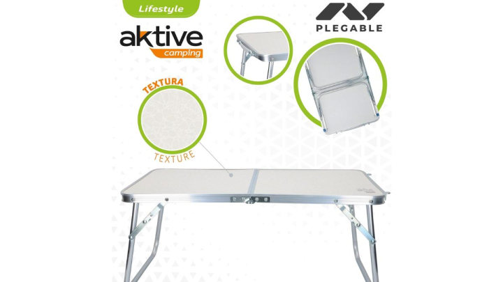 Esta mesa plegable es muy fácil de transportar