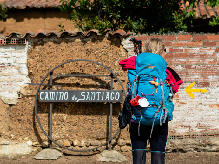 Imagen de archivo de un peregrino en el Camino de Santiago.
