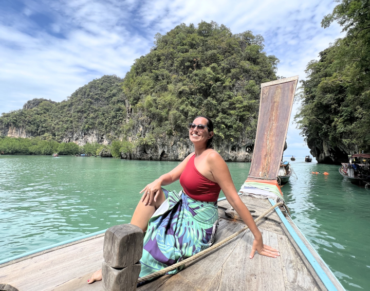 Estela Gómez, en Tailandia.