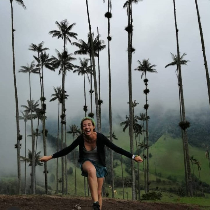 Tatiana Rodríguez en el valle del Cocora, en Colombia.