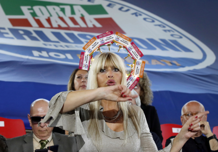La ex eurodiputada Alessandra Mussolini, nieta del dictador Benito Mussolini, en una imagen de archivo en un acto de Forza Italia.